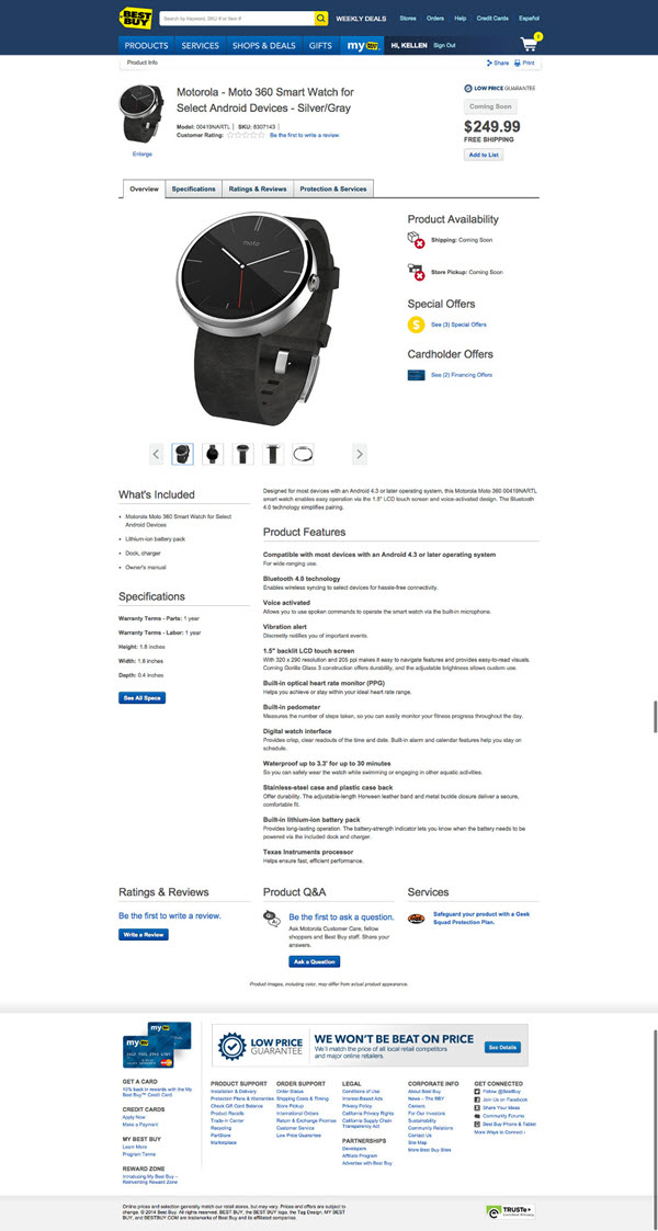 Smartwatch Motorola Moto 360