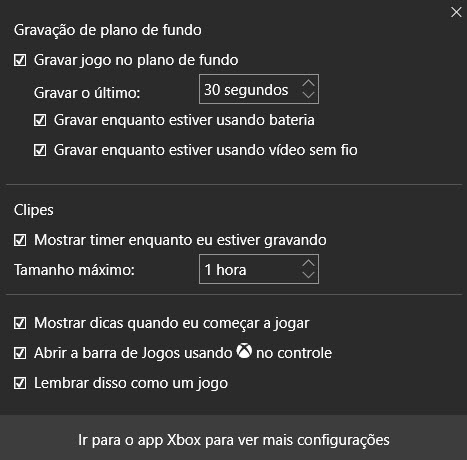 Windows 10 - Game Bar - Gravação Gameplay