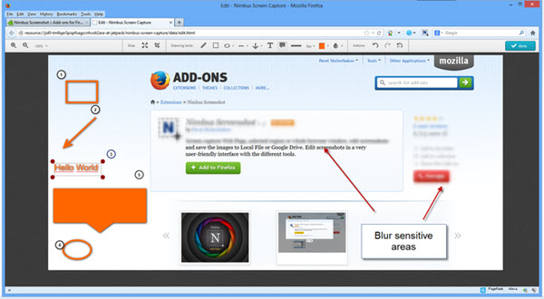 Extensão Firefox - Nimbus Screen Capture