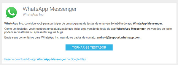 Whatsapp - Beta Tester