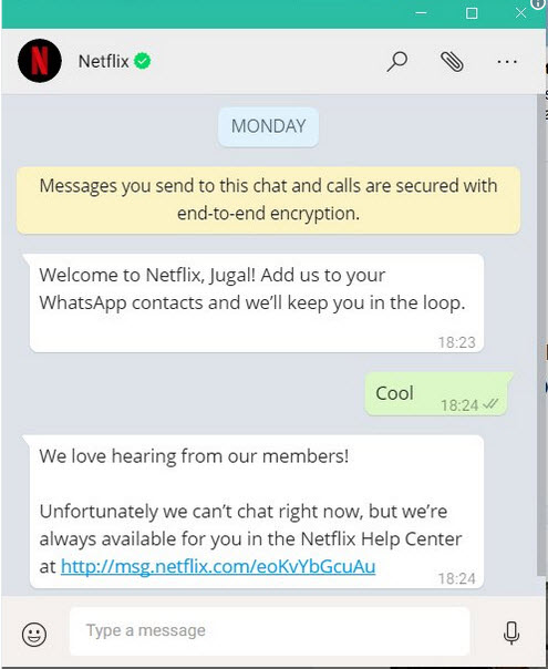 Netflix e WhatsApp