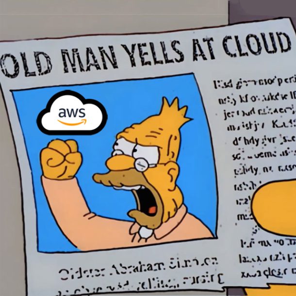 Vovô Simpson não curte essa nuvem...