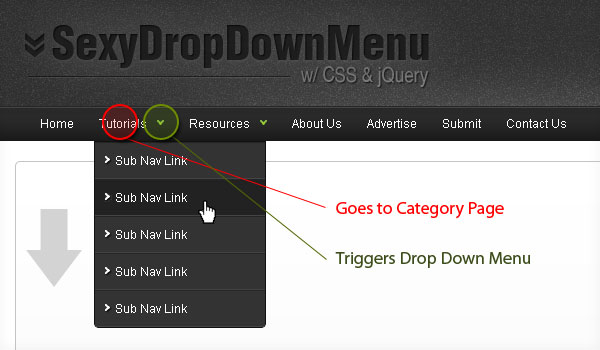 Sexy Drop Down Menu with jQuery and CSS